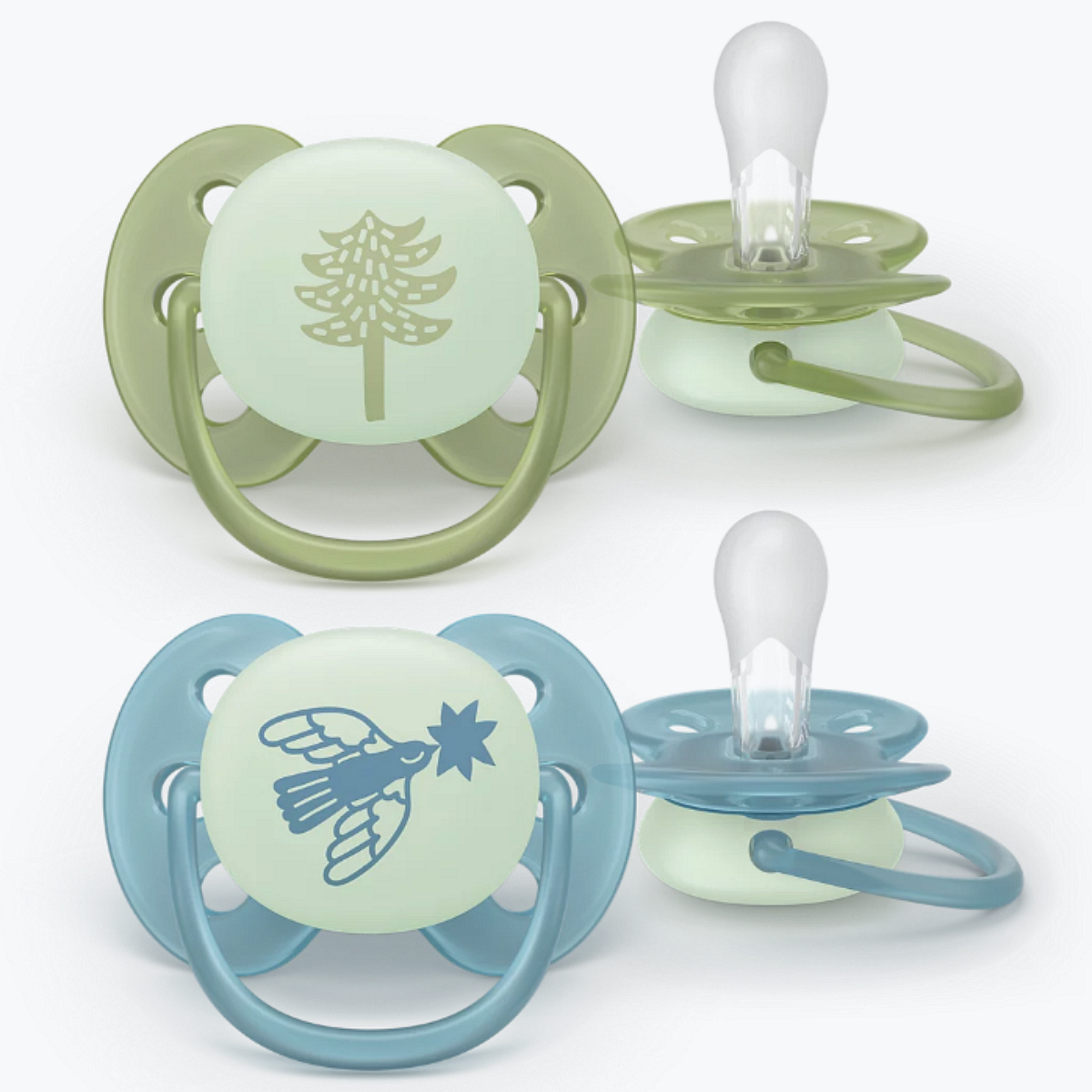 Philips Avent ЗАЛЪГАЛКИ - ULTRA SOFT NIGHT + стерил. кутия (18+м) пастелни, момче
