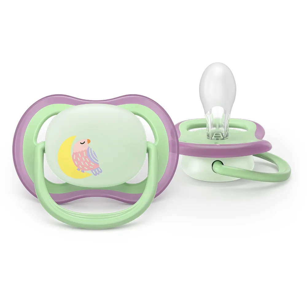 Philips Avent ЗАЛЪГАЛКИ - ULTRA AIR NIGHT + стерил. кутия (6-18м) птица/пеперуда, розов 3