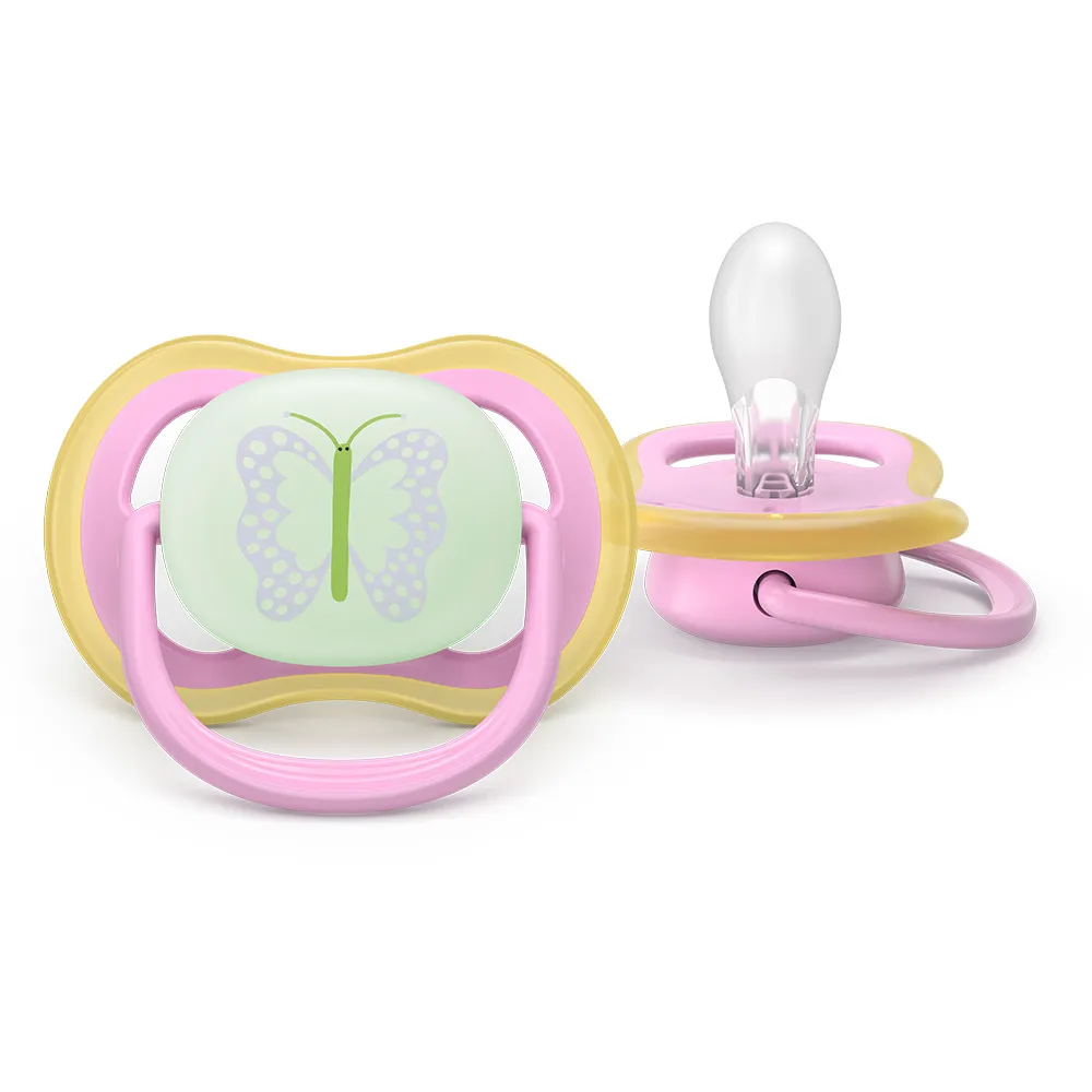 Philips Avent ЗАЛЪГАЛКИ - ULTRA AIR NIGHT + стерил. кутия (6-18м) птица/пеперуда, розов 4