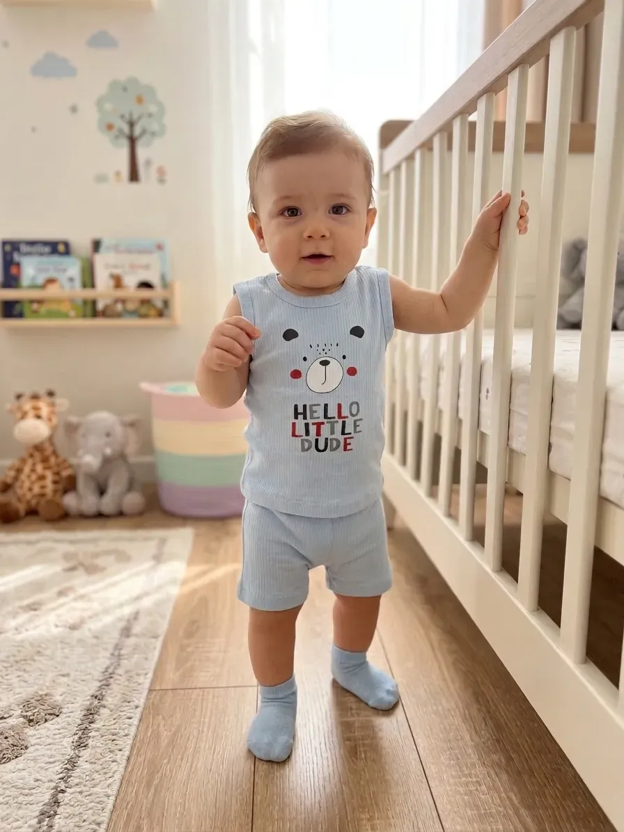 Бебешки летен комплект „Hello Little Dude“