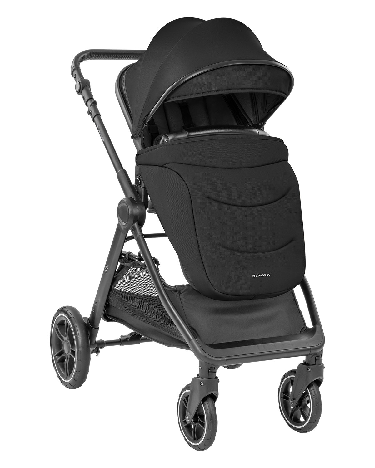 Комбинирана количка 3в1 с кош за новородено Ava Black