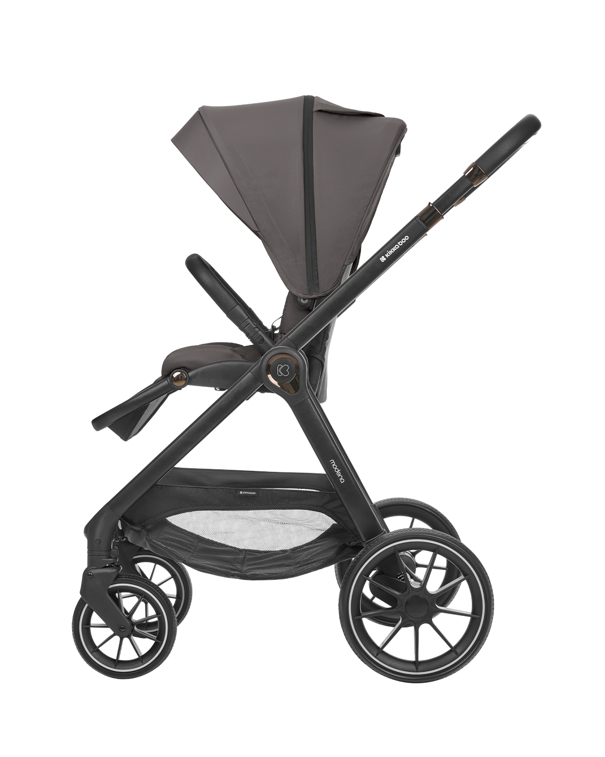 Комбинирана количка 3в1 с кош за новородено Modena Dark Grey