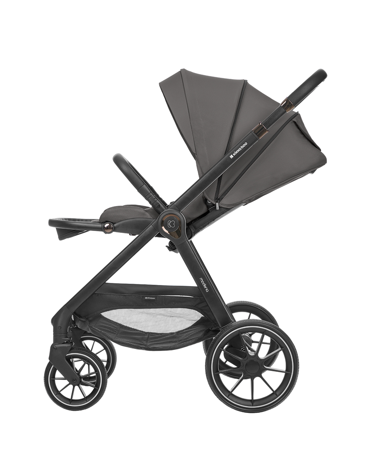 Комбинирана количка 3в1 с кош за новородено Modena Dark Grey