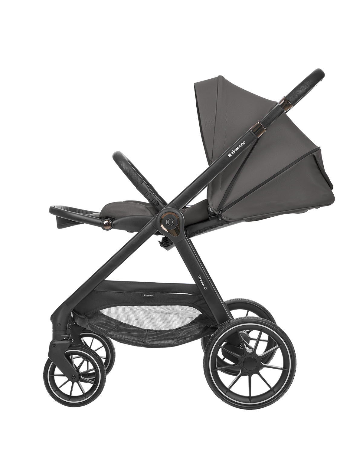 Комбинирана количка 3в1 с кош за новородено Modena Dark Grey