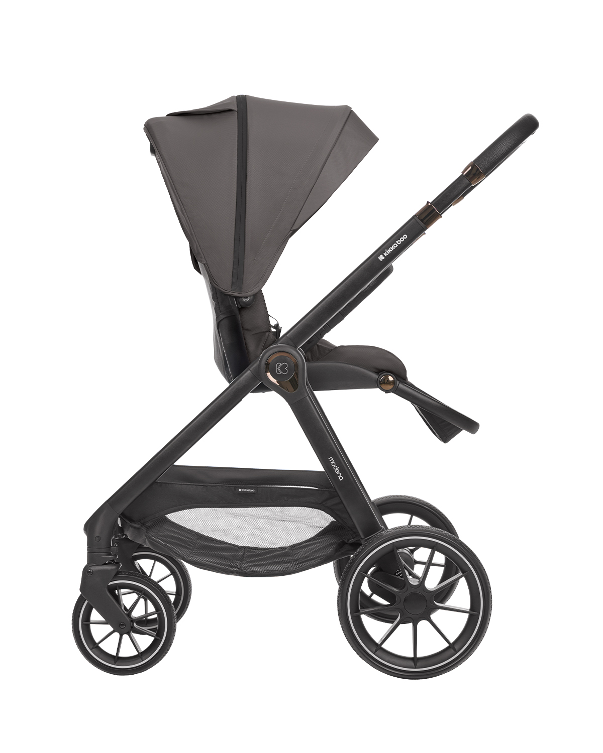 Комбинирана количка 3в1 с кош за новородено Modena Dark Grey
