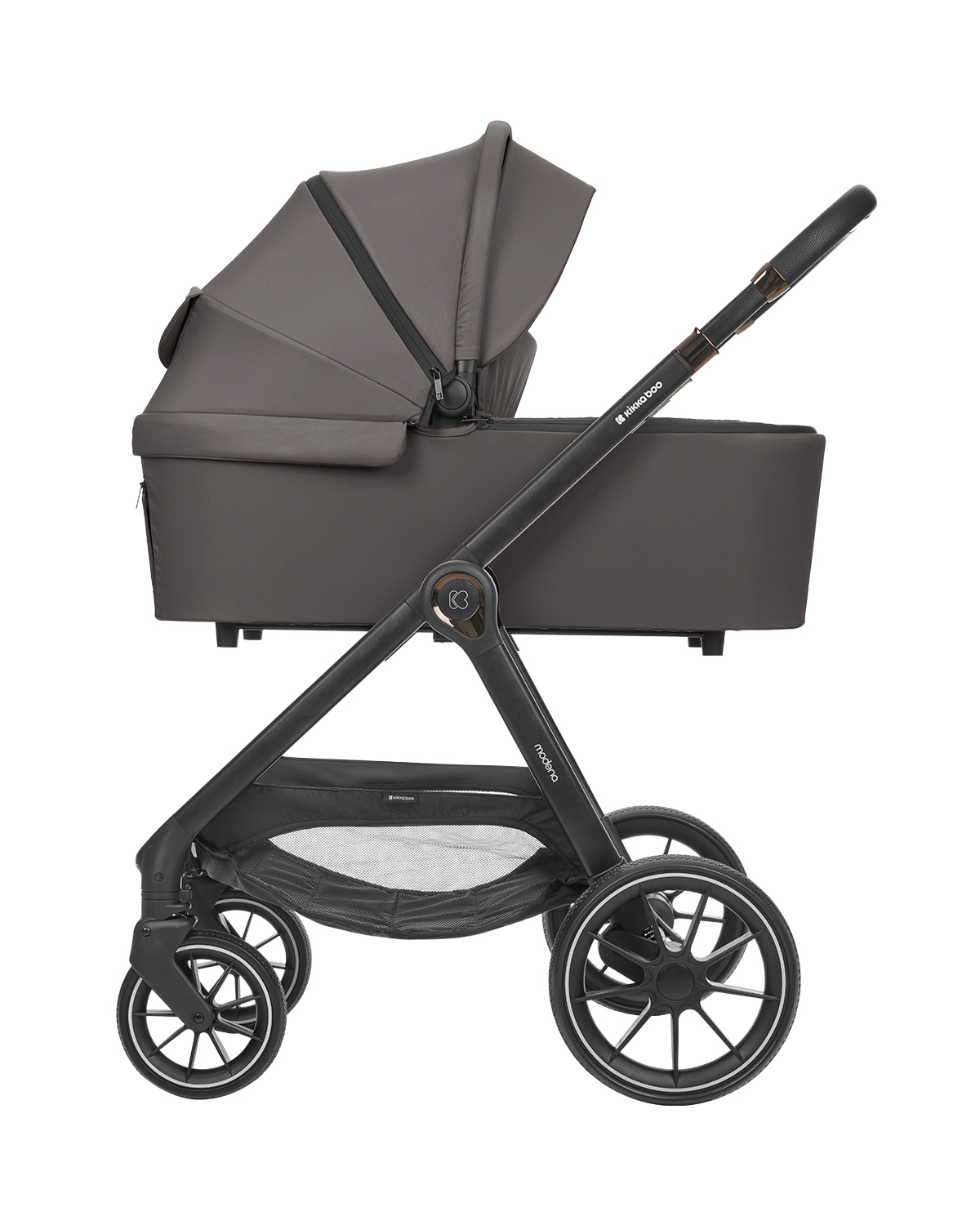 Комбинирана количка 3в1 с кош за новородено Modena Dark Grey