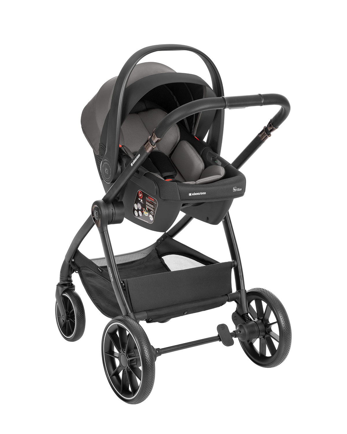Комбинирана количка 3в1 с кош за новородено Modena Dark Grey