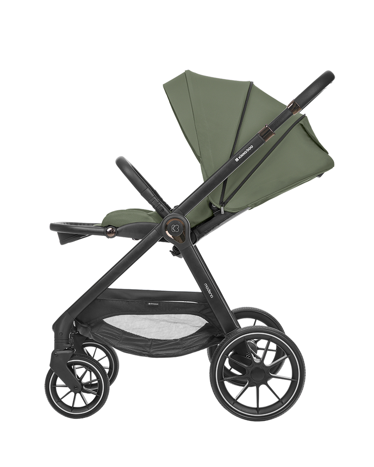 Комбинирана количка 3в1 с кош за новородено Modena Army Green