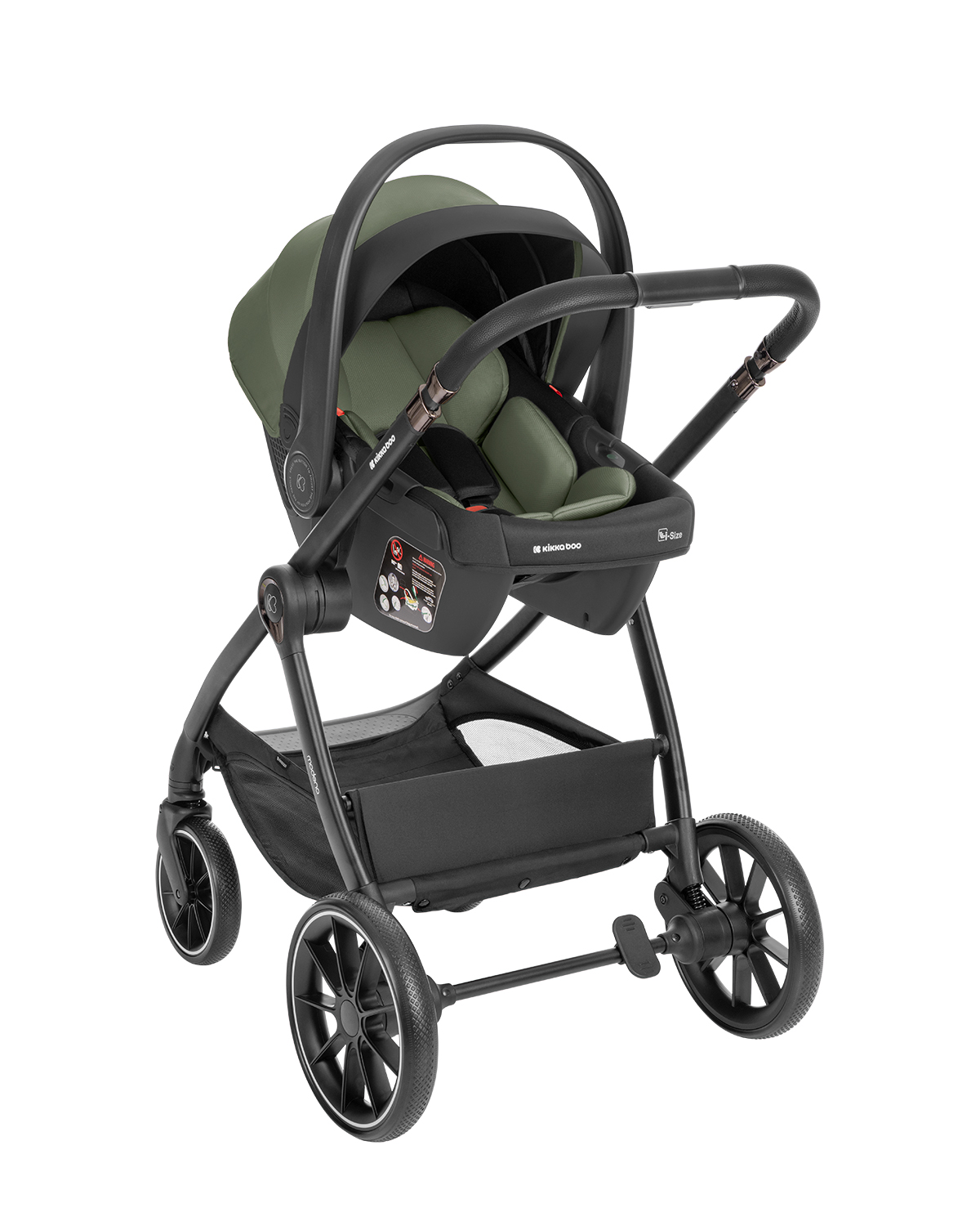 Комбинирана количка 3в1 с кош за новородено Modena Army Green