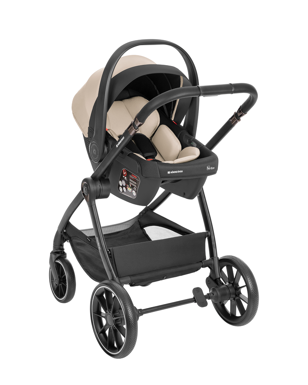 Комбинирана количка 3в1 с кош за новородено Modena Beige