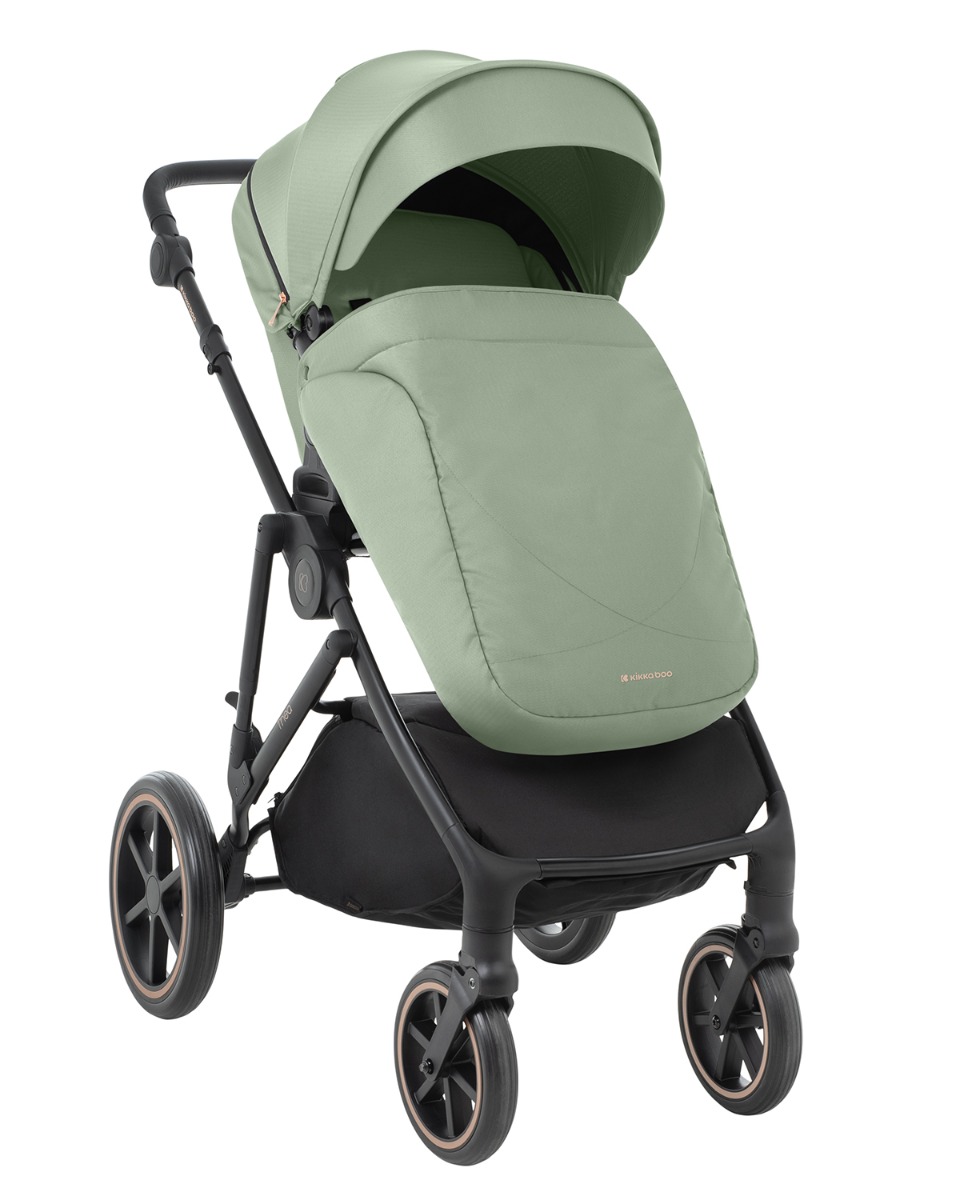 Комбинирана количка 2в1 с кош за новородено Thea Army Green 2024