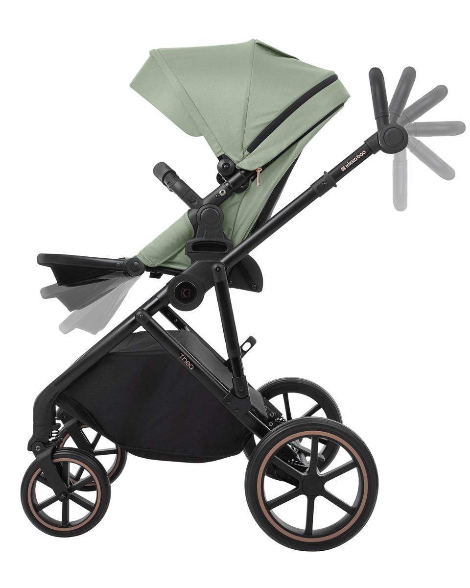 Комбинирана количка 2в1 с кош за новородено Thea Army Green 2024
