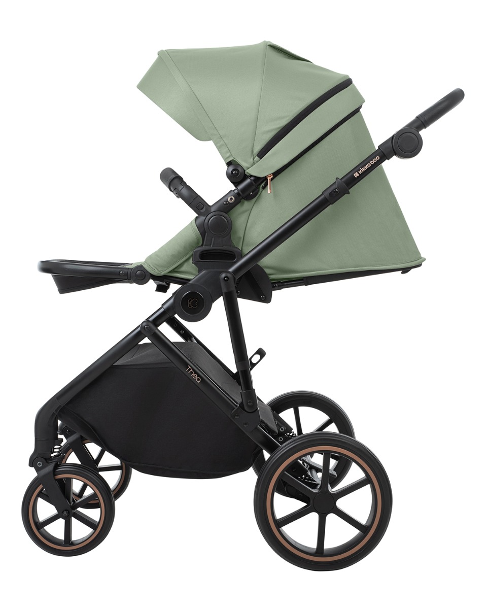 Комбинирана количка 2в1 с кош за новородено Thea Army Green 2024