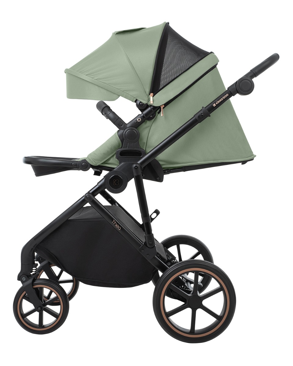Комбинирана количка 2в1 с кош за новородено Thea Army Green 2024
