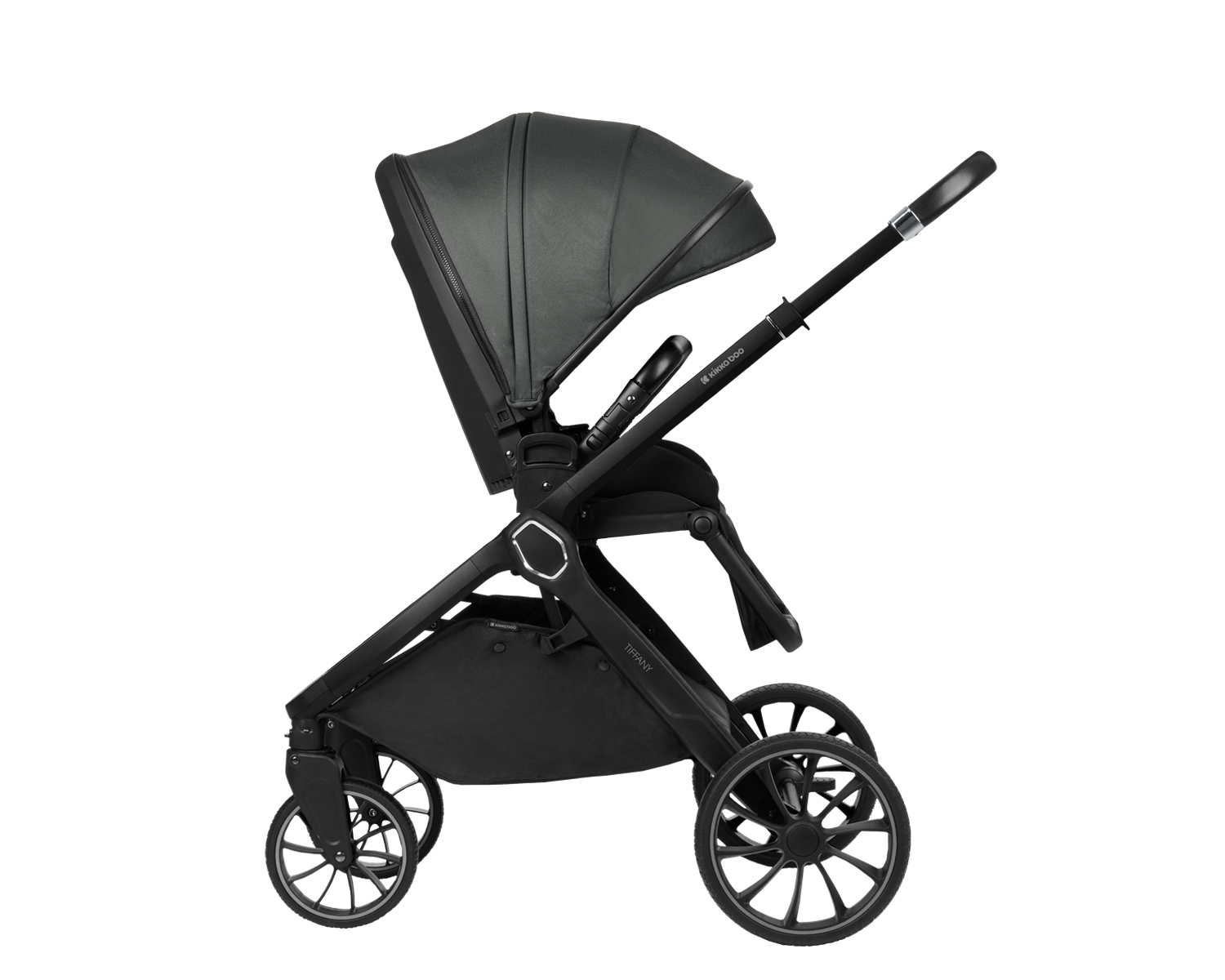 Комбинирана количка 2в1 с кош за новородено Tiffany Dark Grey 2024