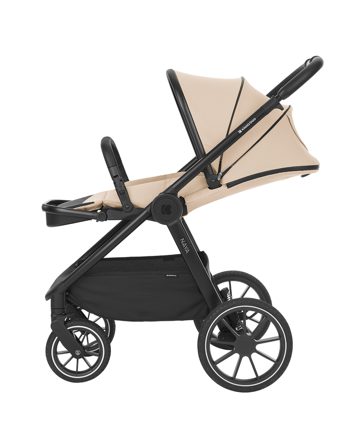 Комбинирана количка 2в1 с кош за новородено Naya Beige
