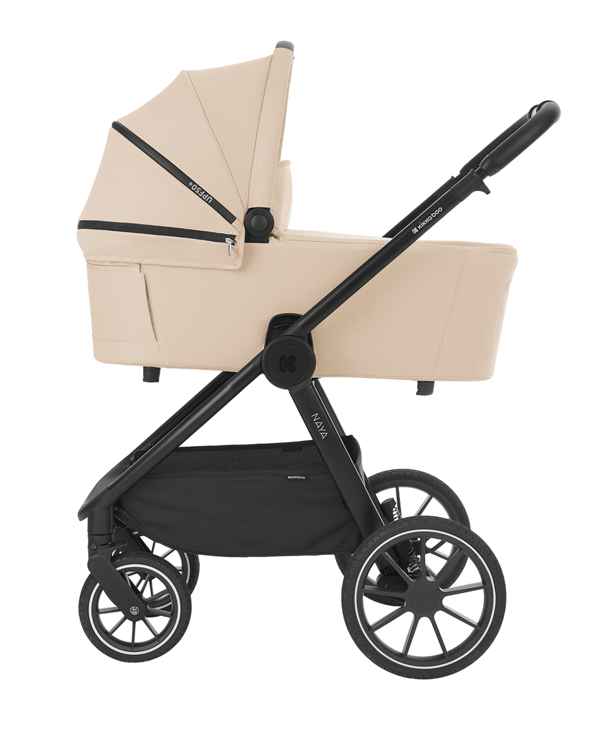 Комбинирана количка 2в1 с кош за новородено Naya Beige