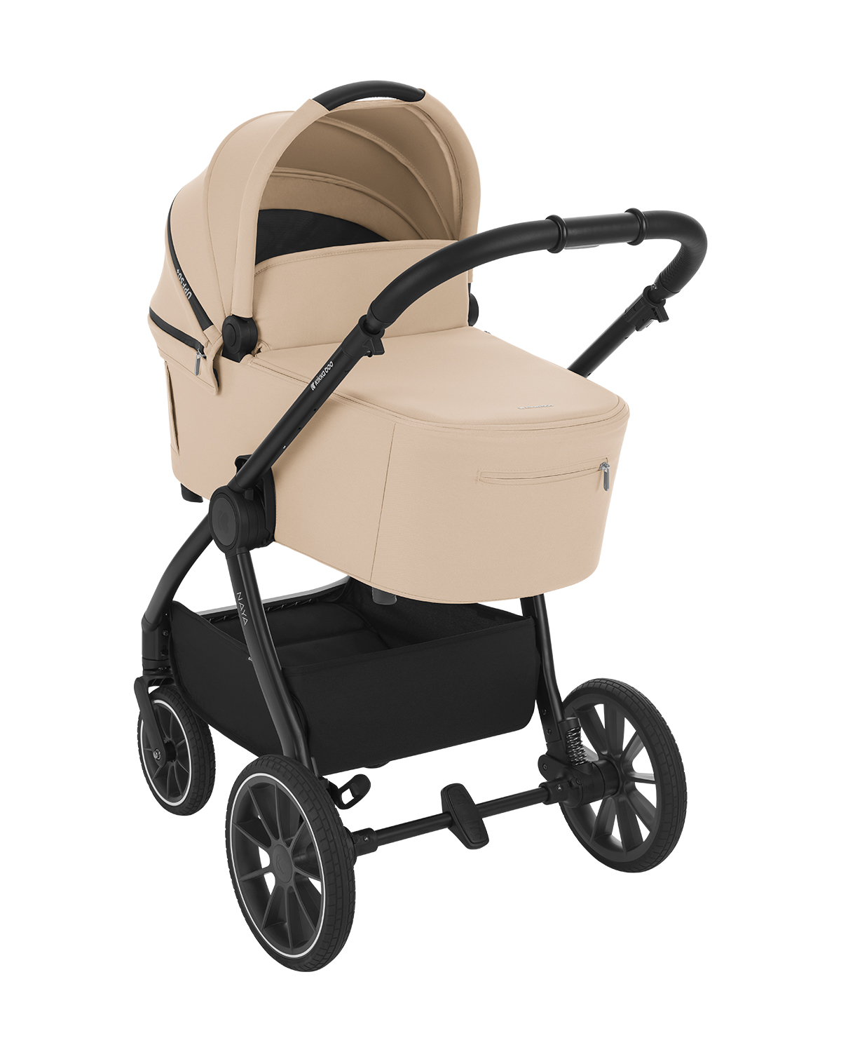 Комбинирана количка 2в1 с кош за новородено Naya Beige