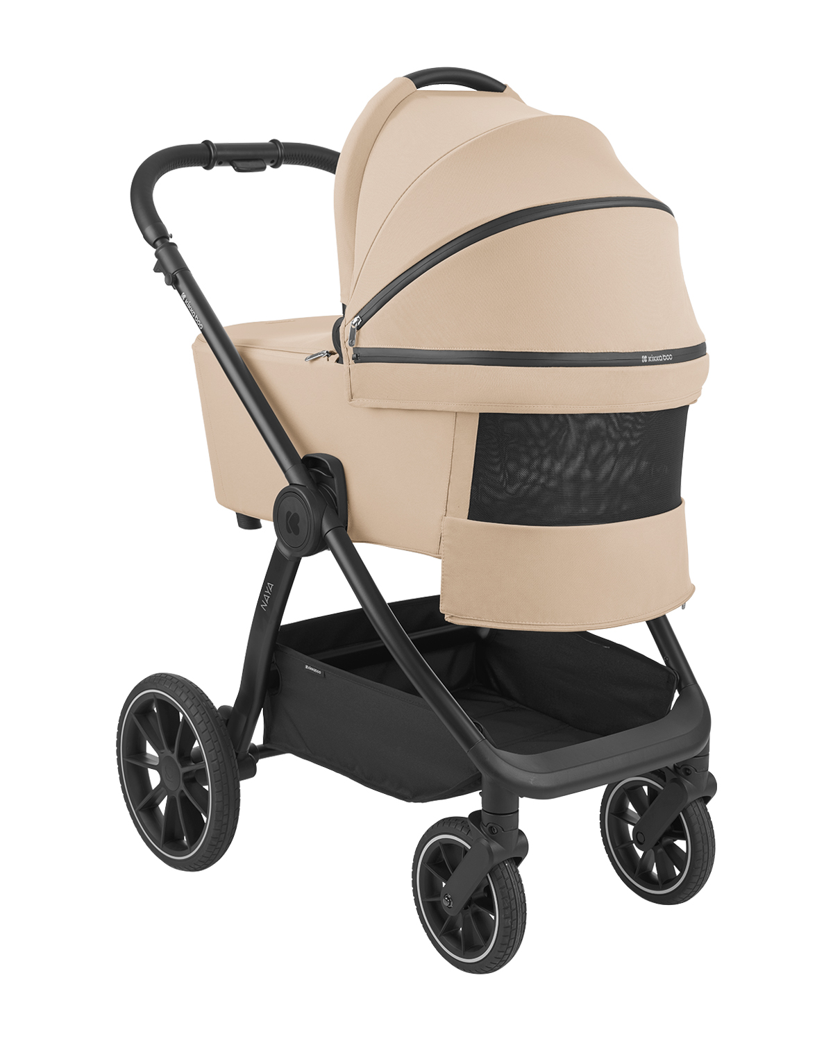 Комбинирана количка 2в1 с кош за новородено Naya Beige