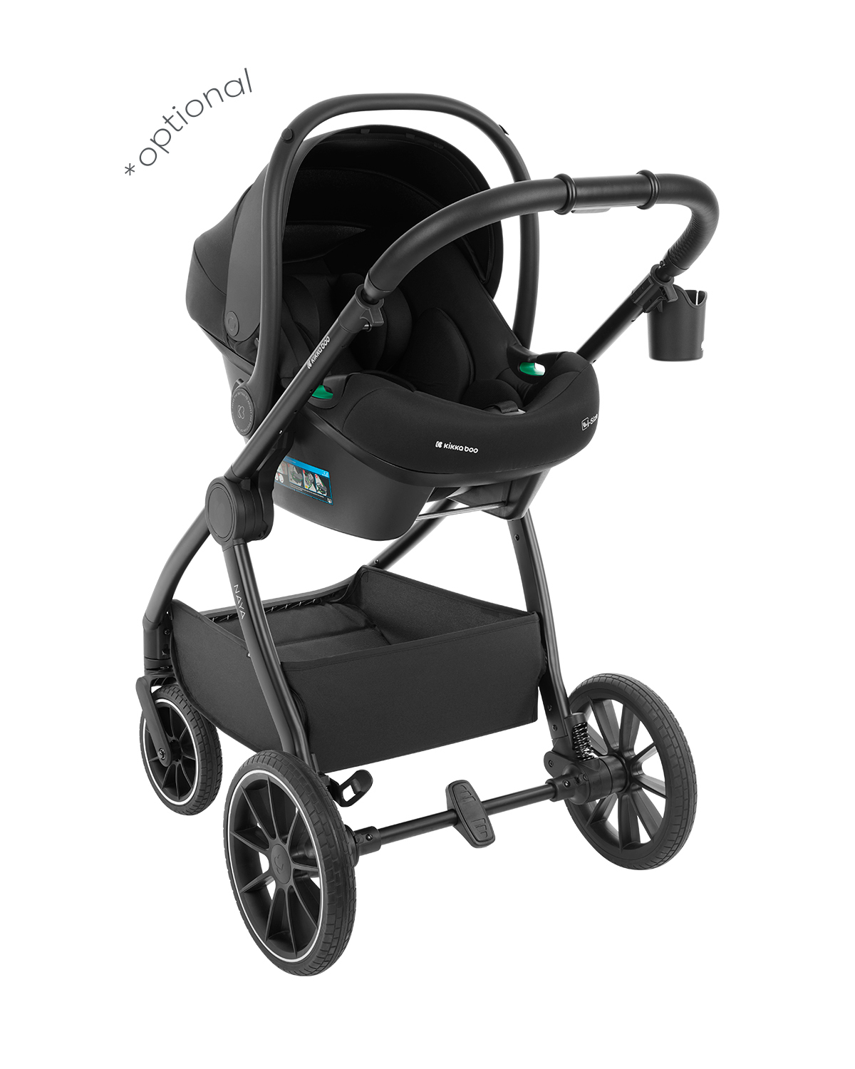 Комбинирана количка 2в1 с кош за новородено Naya Beige