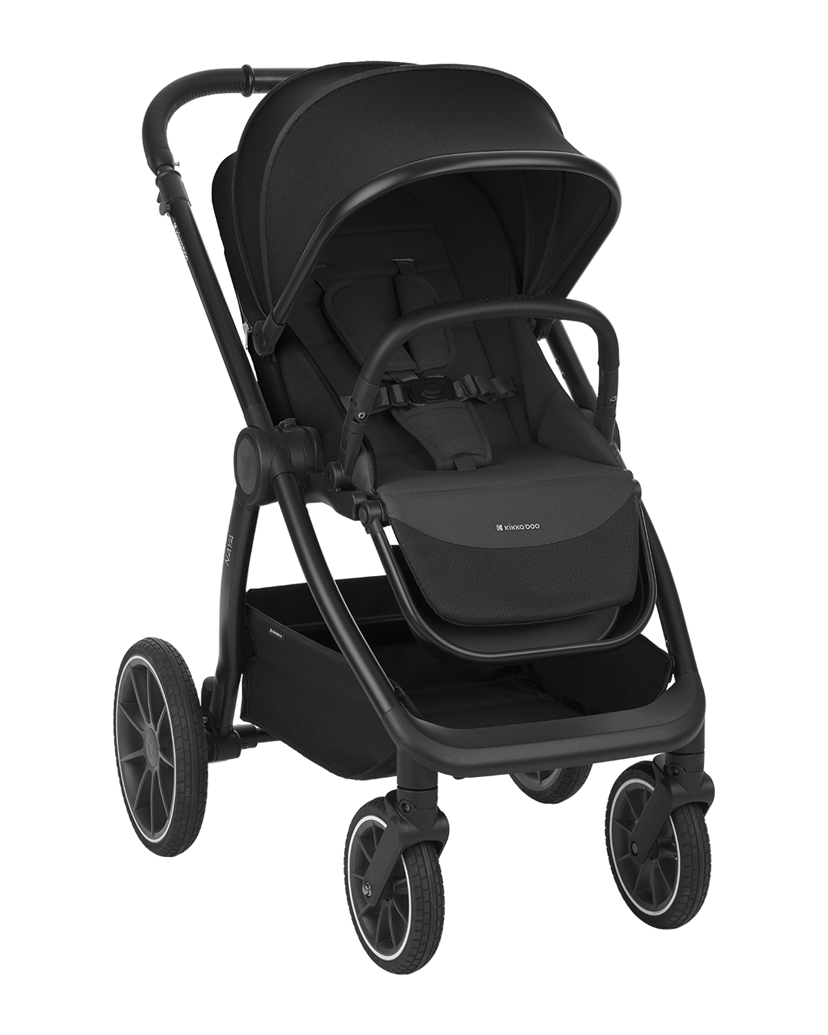 Комбинирана количка 2в1 с кош за новородено Naya Black