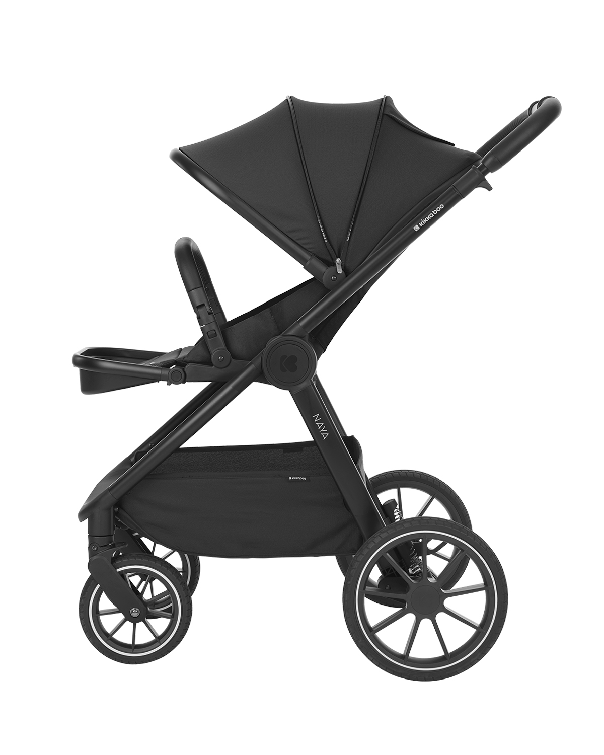 Комбинирана количка 2в1 с кош за новородено Naya Black