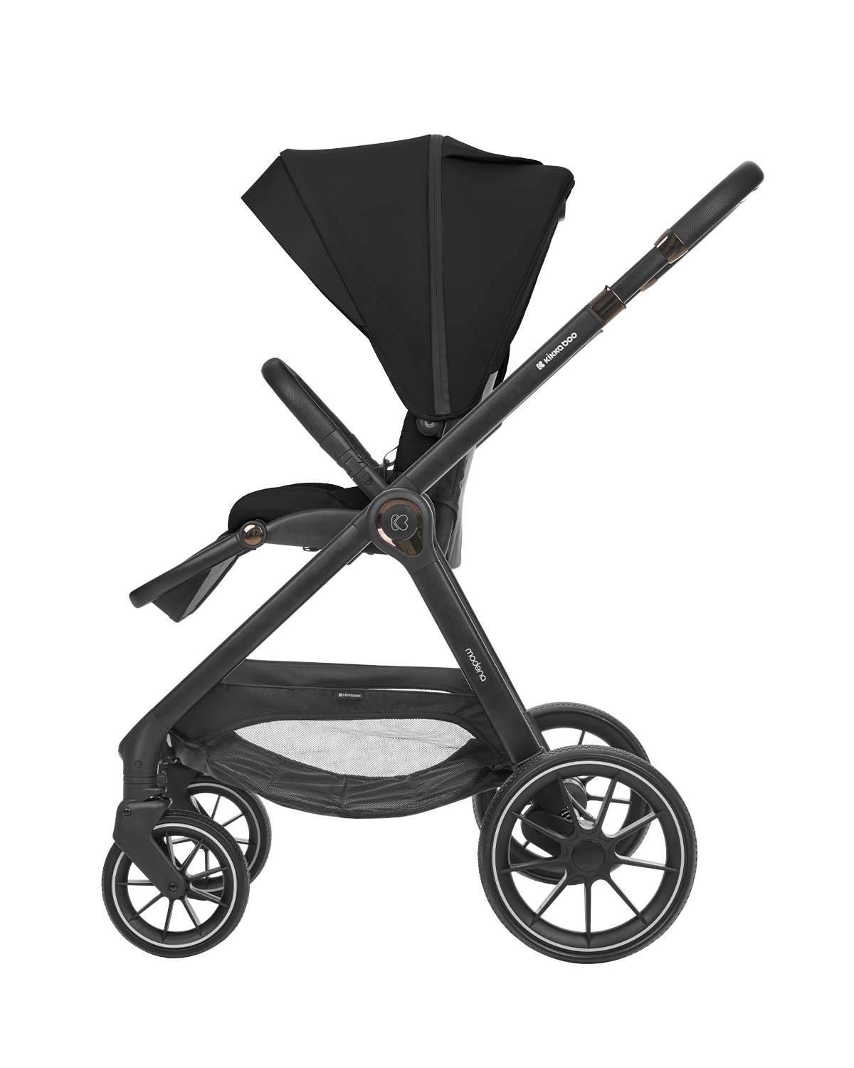 Комбинирана количка 3в1 с кош за новородено Modena Black