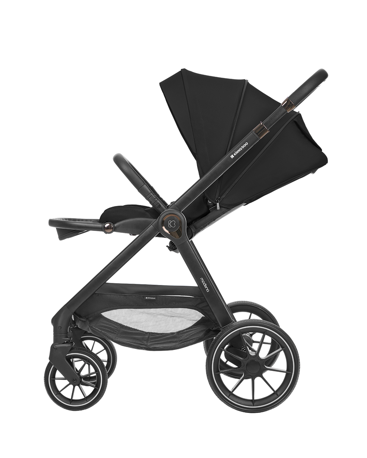 Комбинирана количка 3в1 с кош за новородено Modena Black
