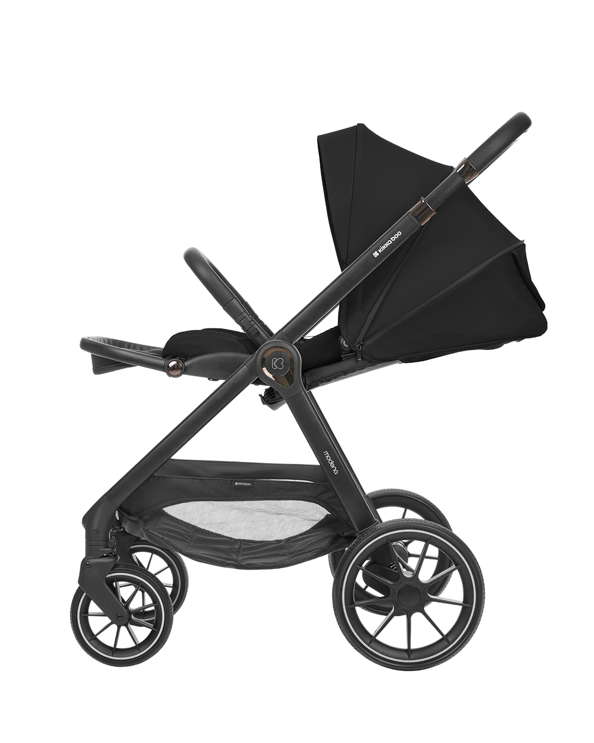 Комбинирана количка 3в1 с кош за новородено Modena Black