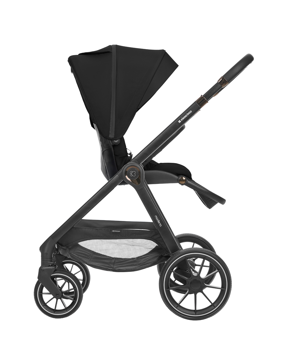 Комбинирана количка 3в1 с кош за новородено Modena Black
