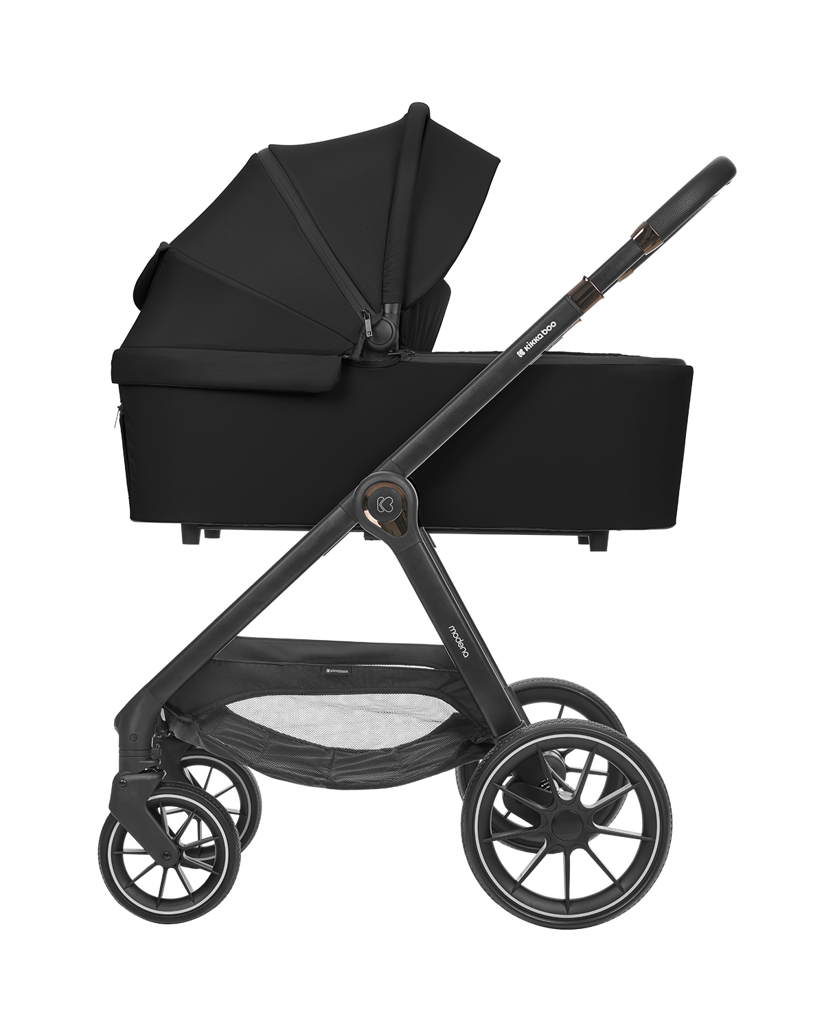 Комбинирана количка 3в1 с кош за новородено Modena Black