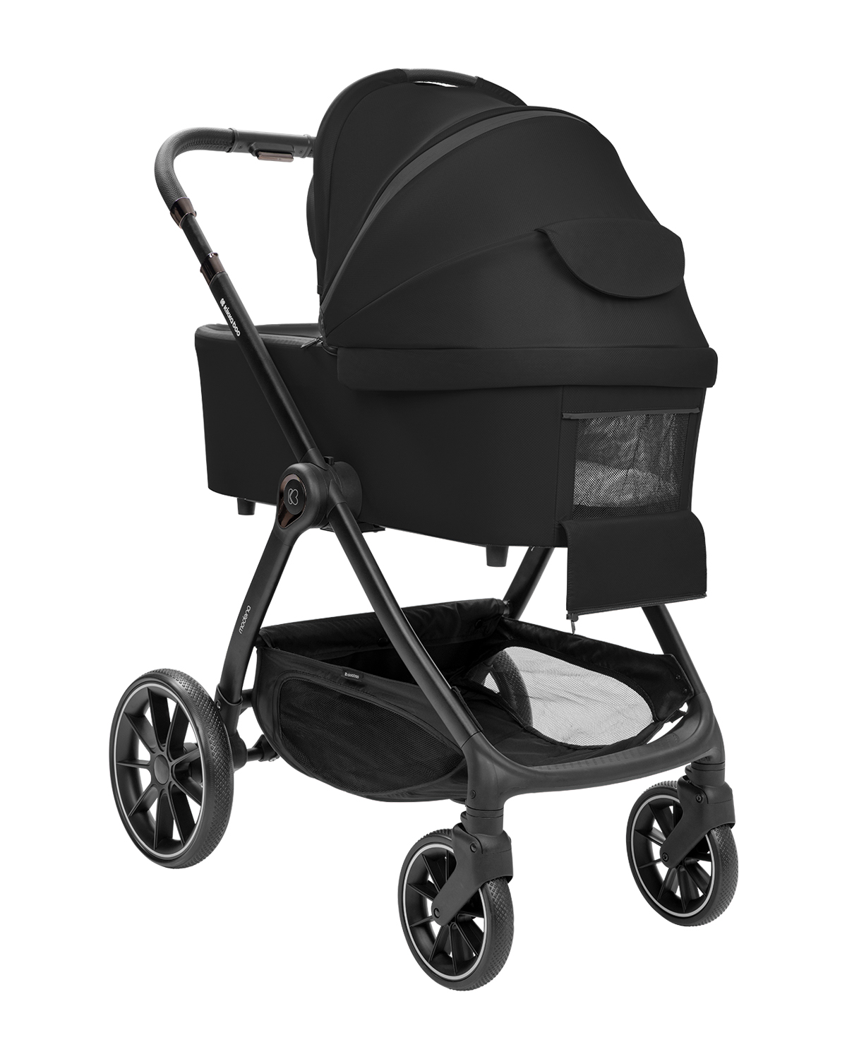 Комбинирана количка 3в1 с кош за новородено Modena Black