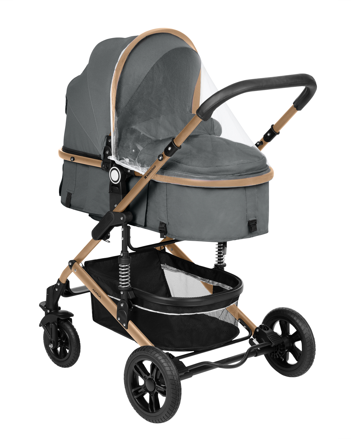 Комбинирана количка 3в1 трансф. седалка Amaia Dark Grey 2024