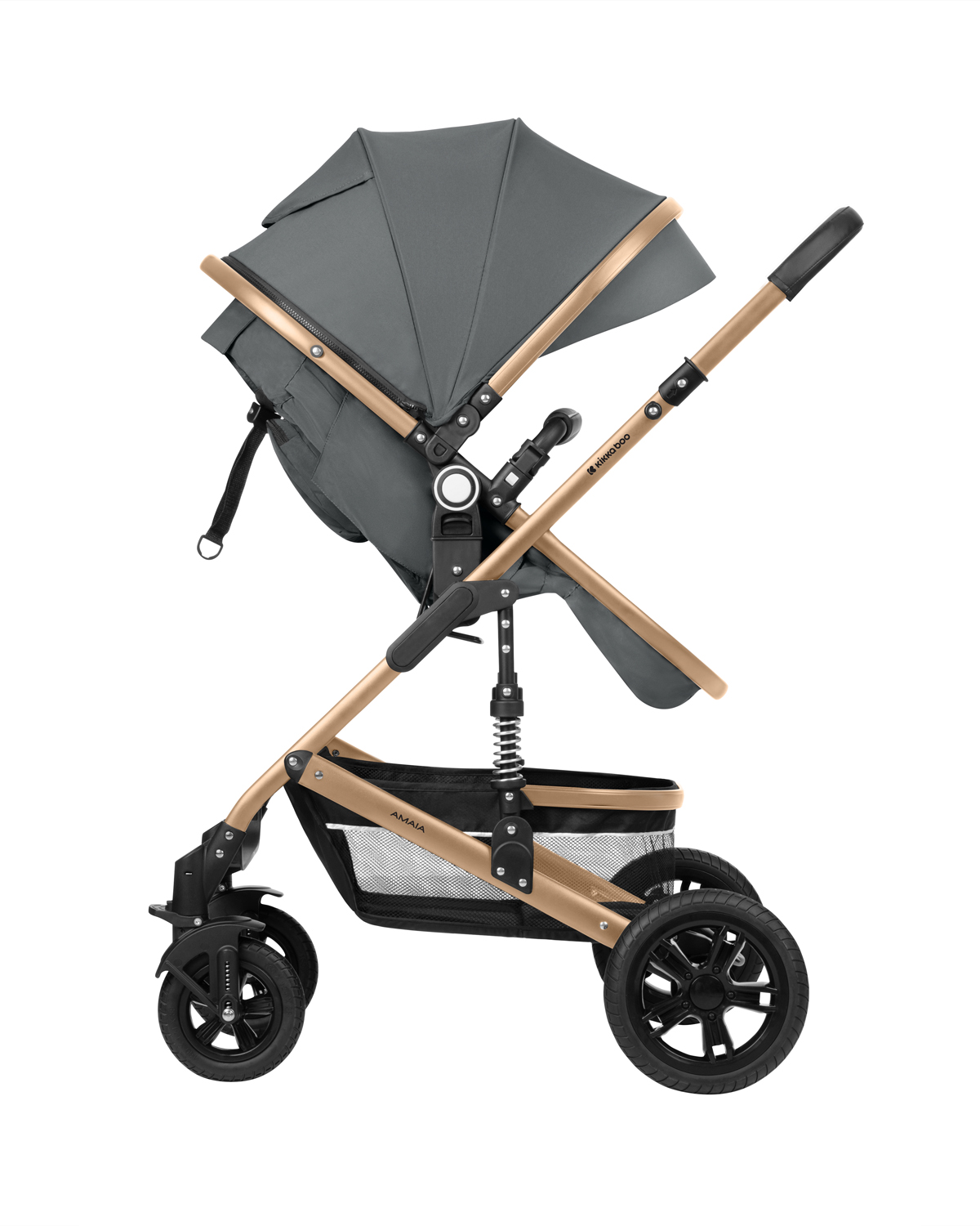 Комбинирана количка 3в1 трансф. седалка Amaia Dark Grey 2024