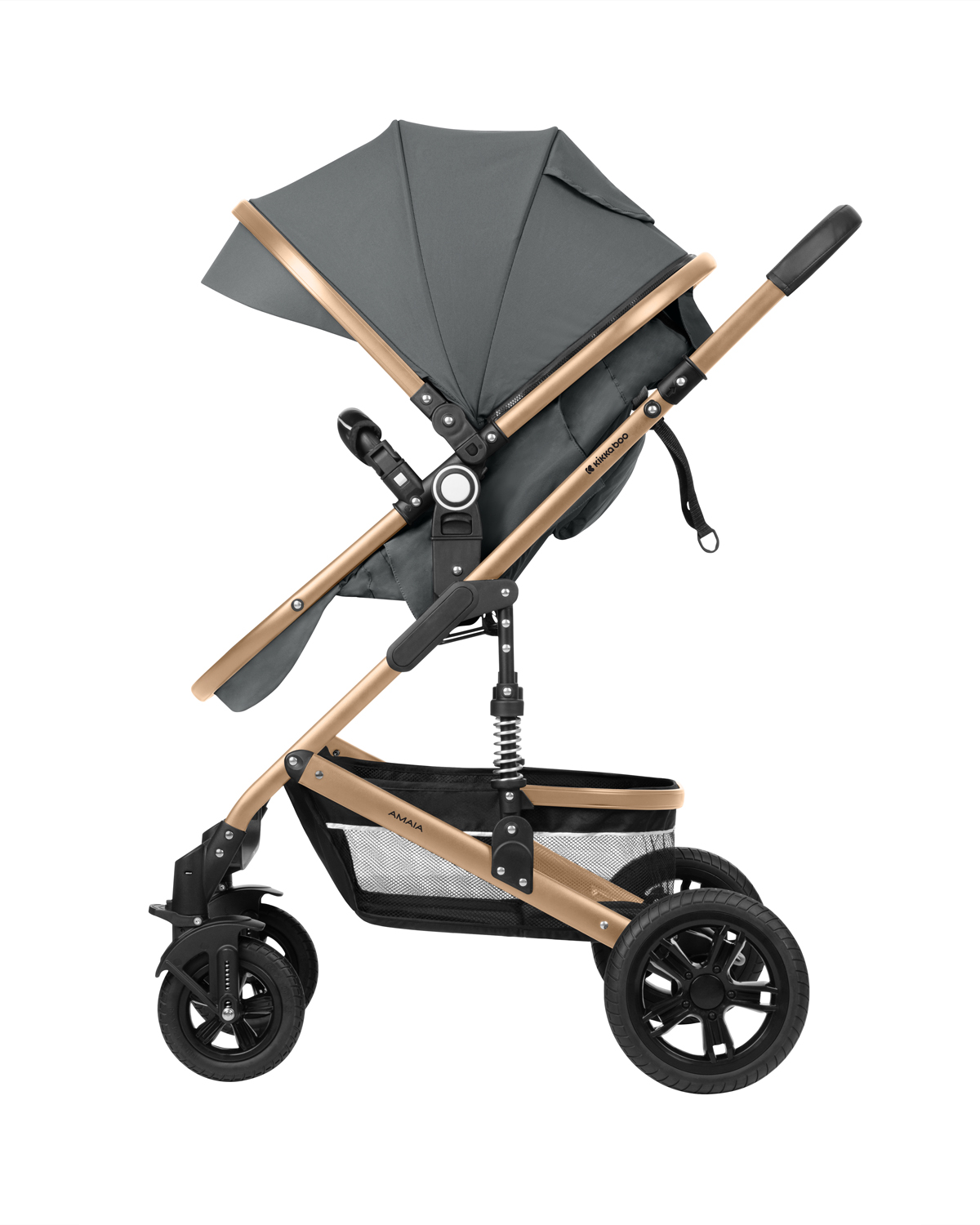 Комбинирана количка 3в1 трансф. седалка Amaia Dark Grey 2024