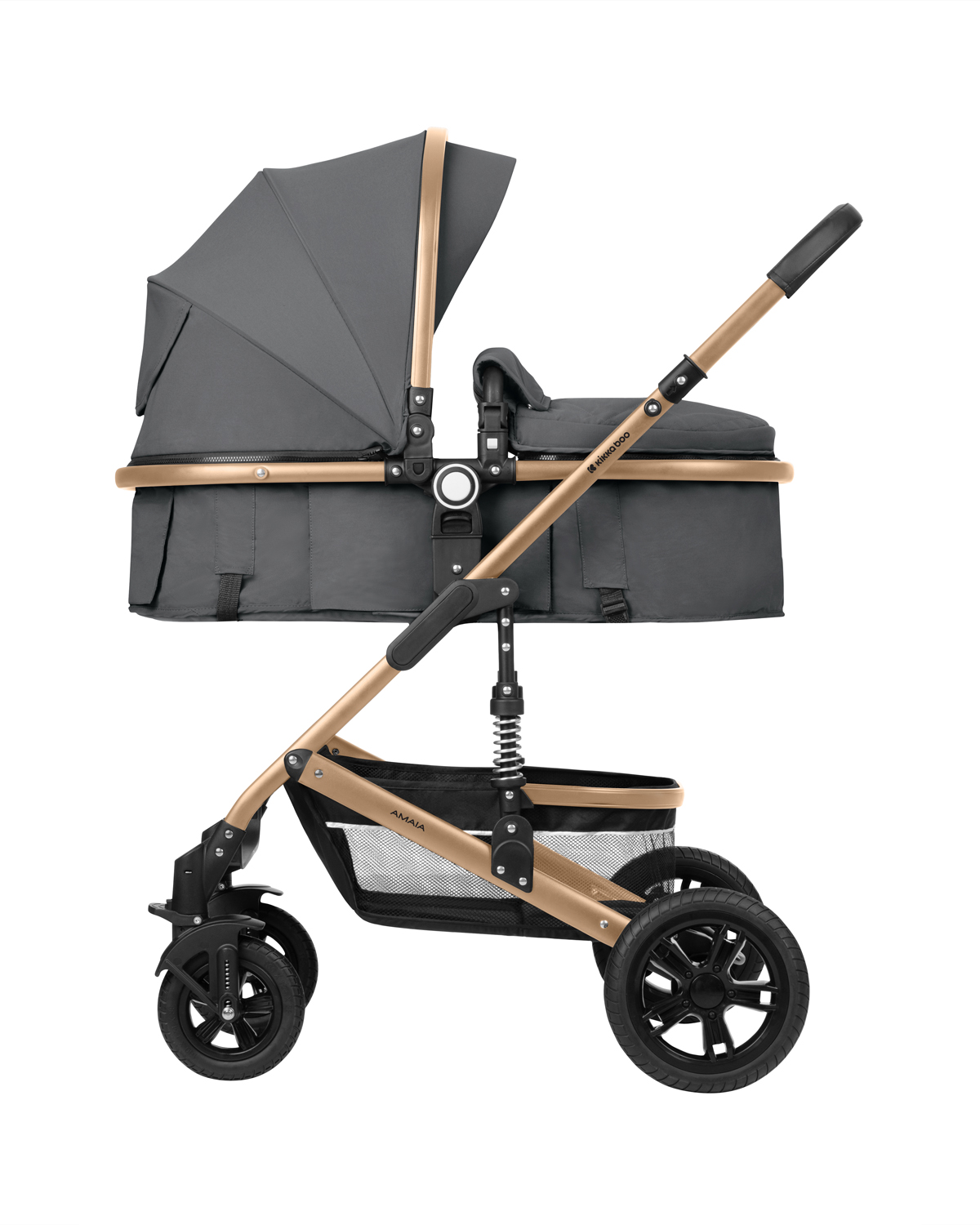 Комбинирана количка 3в1 трансф. седалка Amaia Dark Grey 2024