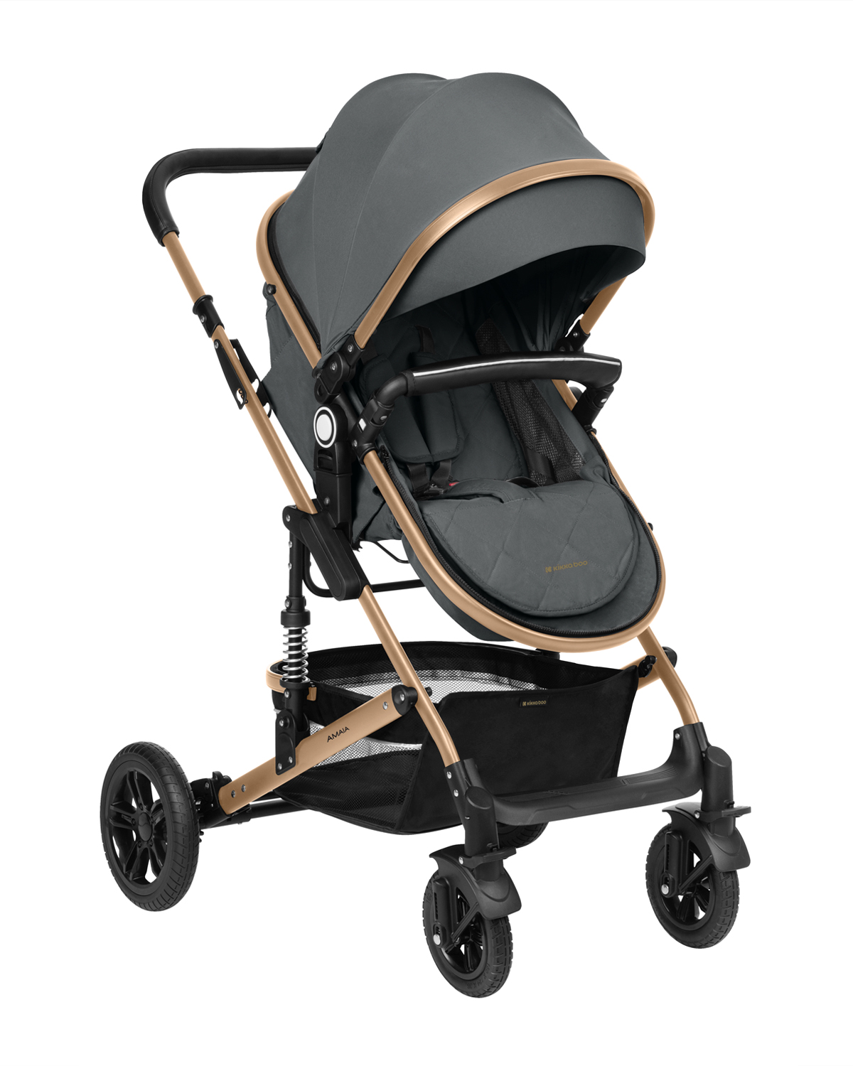 Комбинирана количка 3в1 трансф. седалка Amaia Dark Grey 2024