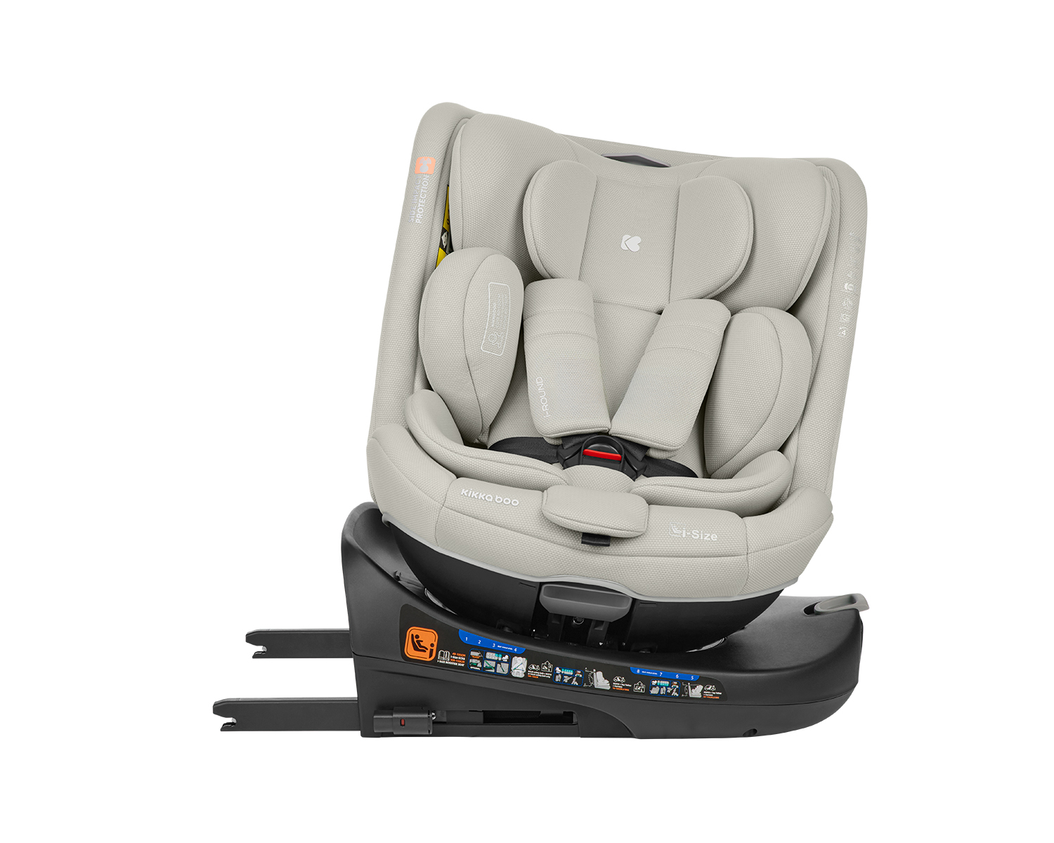 Стол за кола 40-150 см i-Round i-SIZE Light Grey