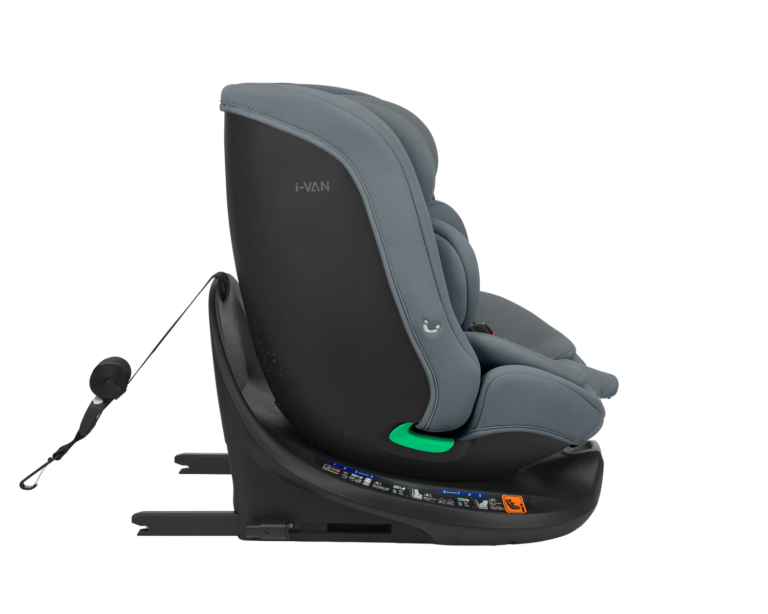Стол за кола 40-150 см i-Van i-SIZE Dark Grey