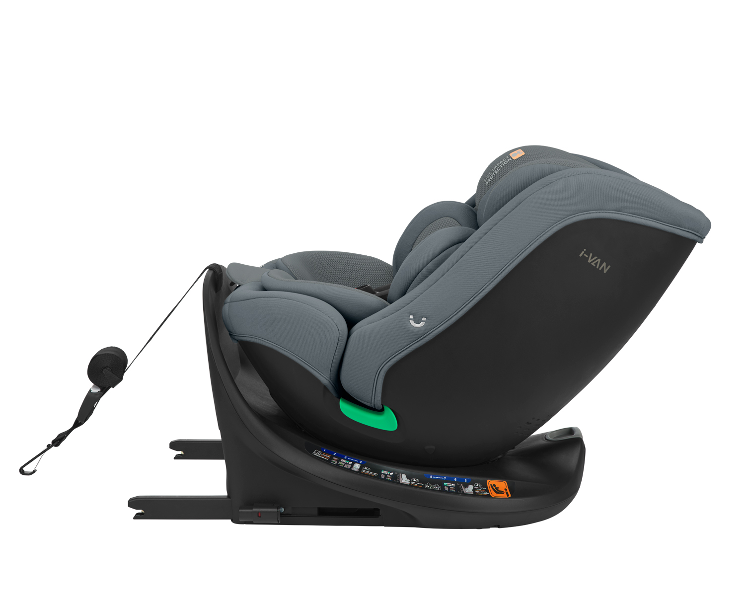 Стол за кола 40-150 см i-Van i-SIZE Dark Grey