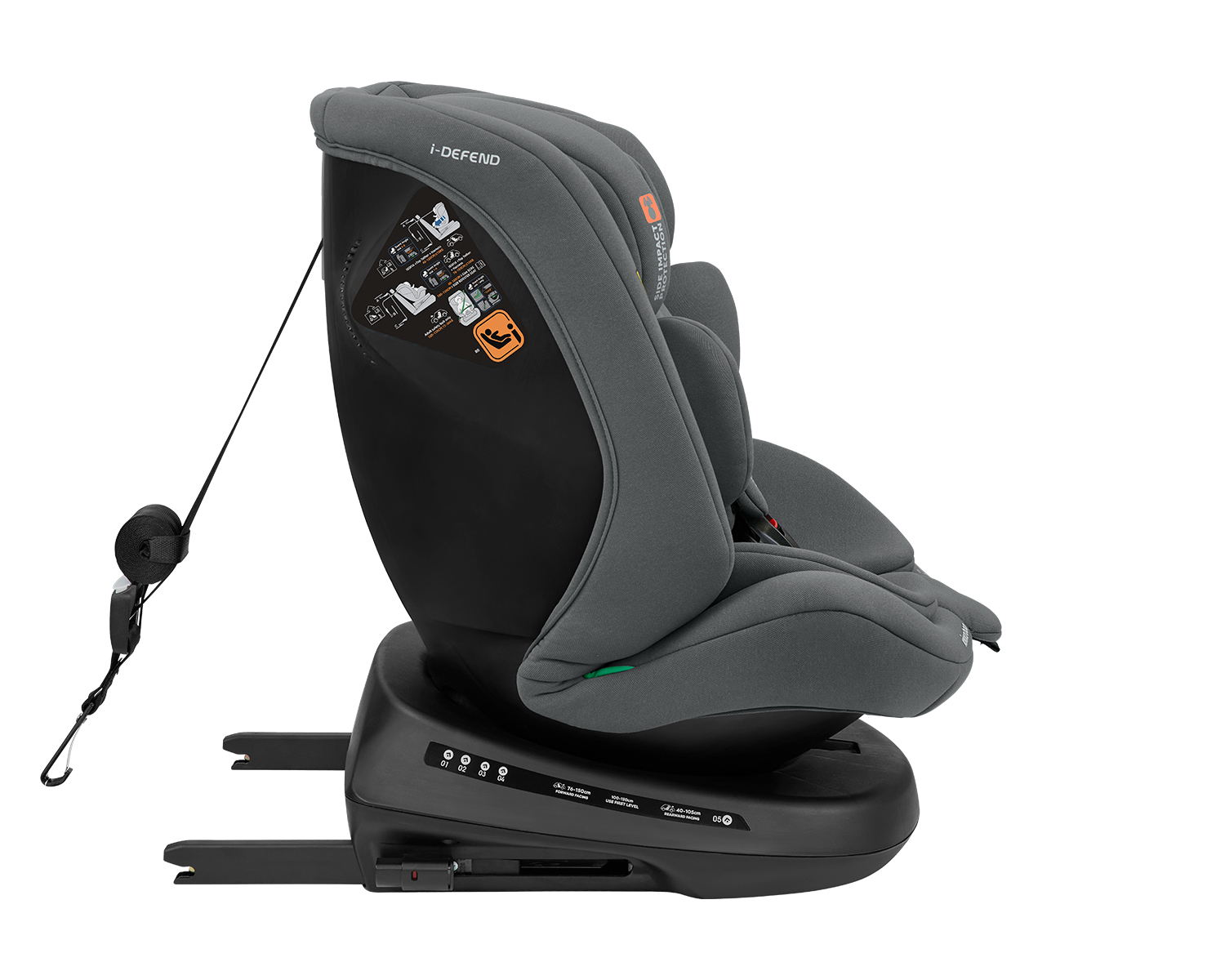 Стол за кола 40-150 см i-Defend i-SIZE Grey