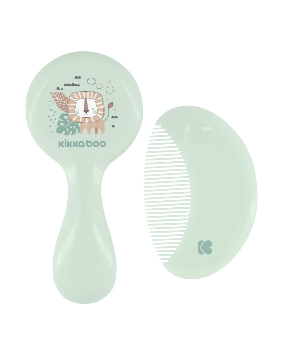 Гребен и четка от естествен косъм Savanna Mint