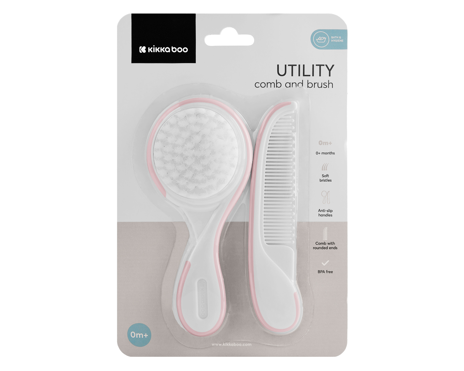 Гребен и четка Utility Pink