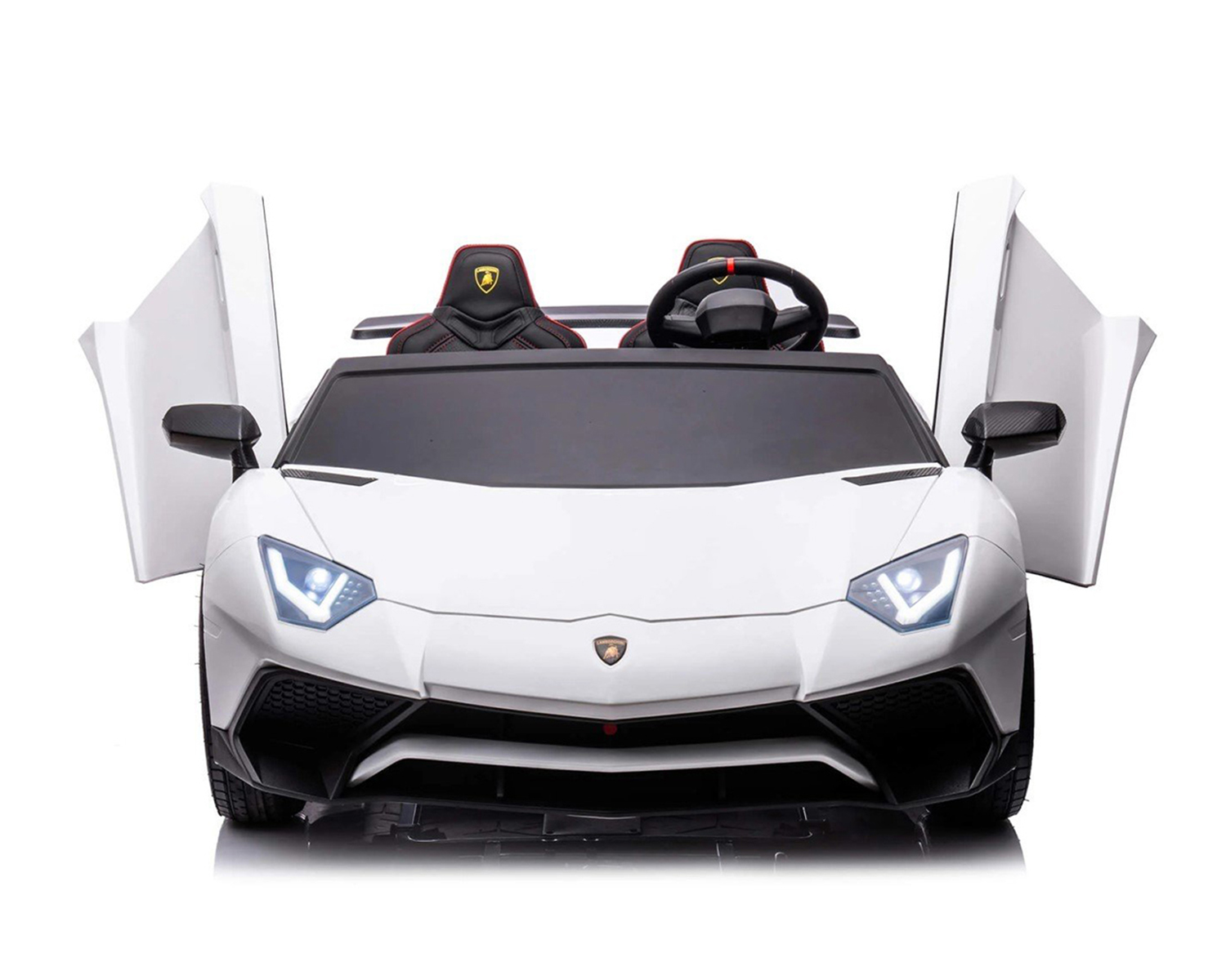 Акумулаторна кола Licensed Lamborghini Aventador SVJ White + батерия 24V/10AH