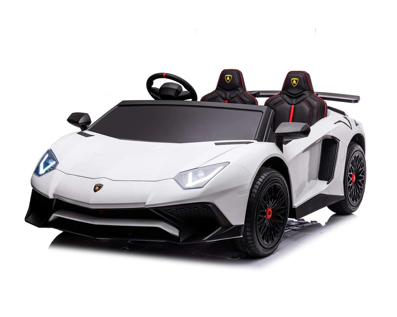 Акумулаторна кола Licensed Lamborghini Aventador SVJ White + батерия 24V/10AH