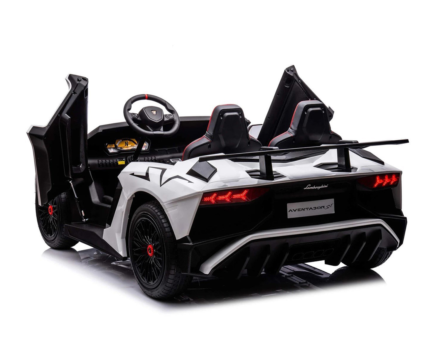 Акумулаторна кола Licensed Lamborghini Aventador SVJ White + батерия 24V/10AH