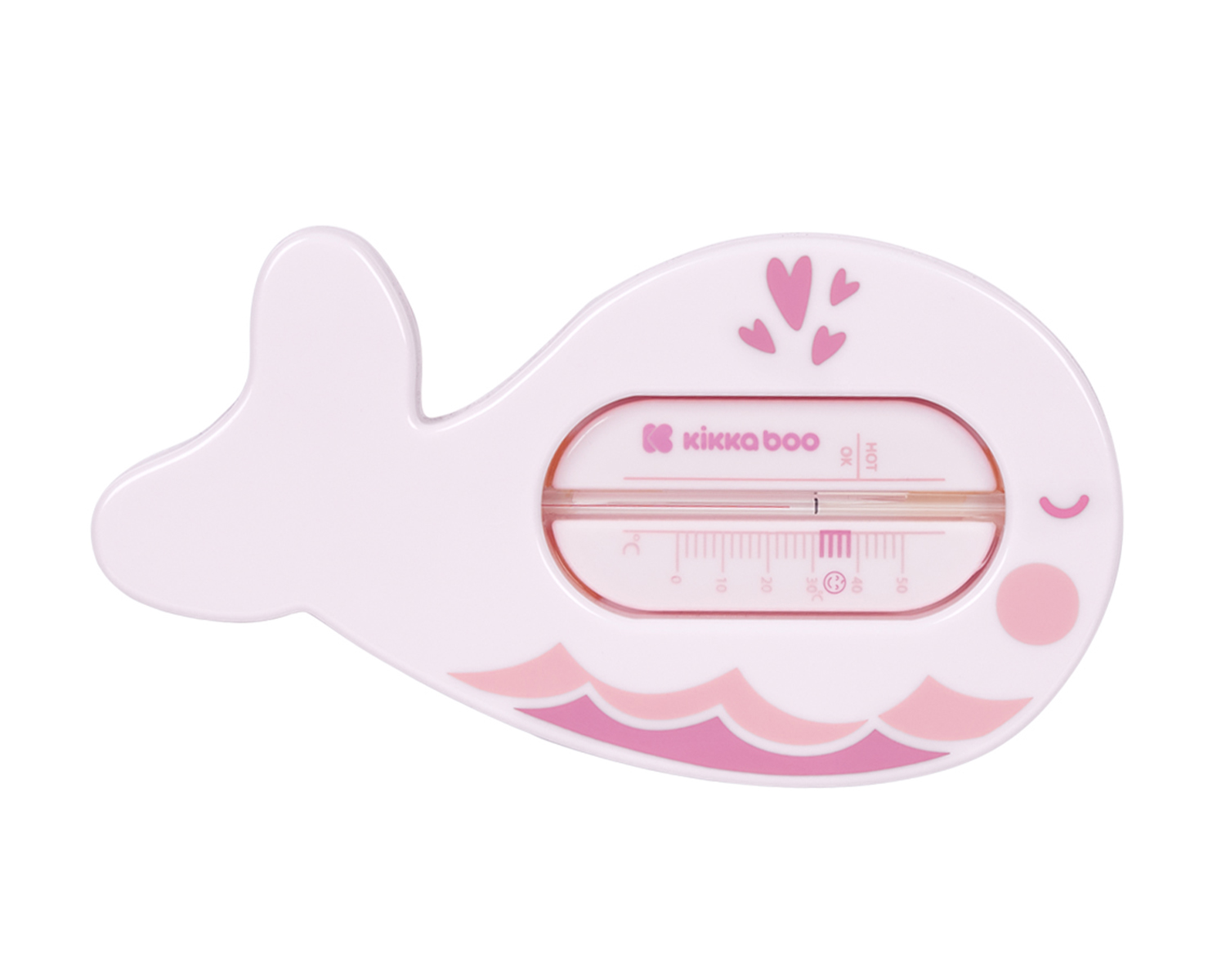 Термометър за вода Whale Pink