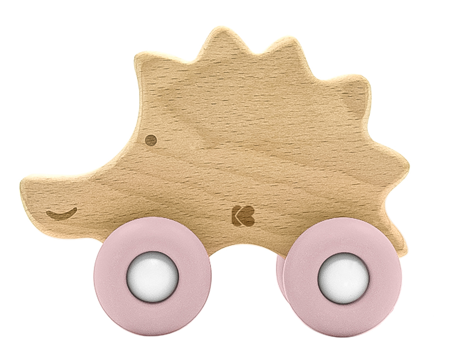 Играчка дървена с чесалка Hedgehog Pink