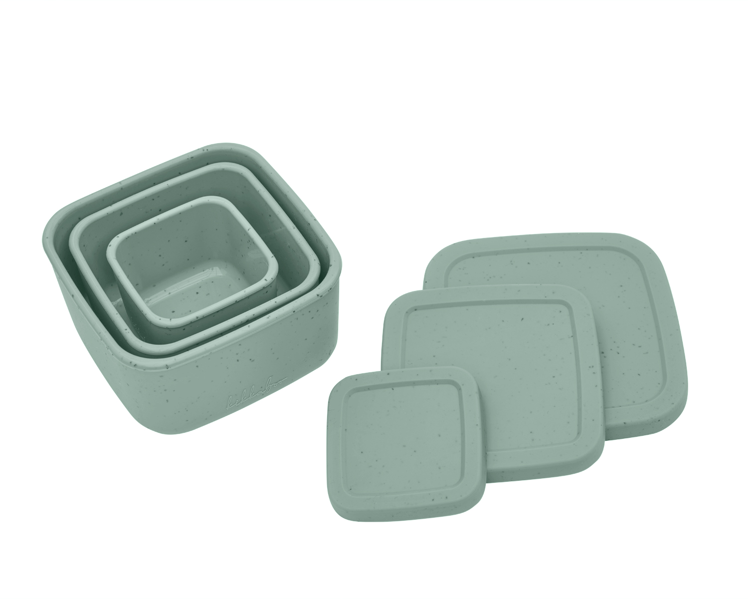 Сет кутии за храна 3 бр Platinum Silicone Sage