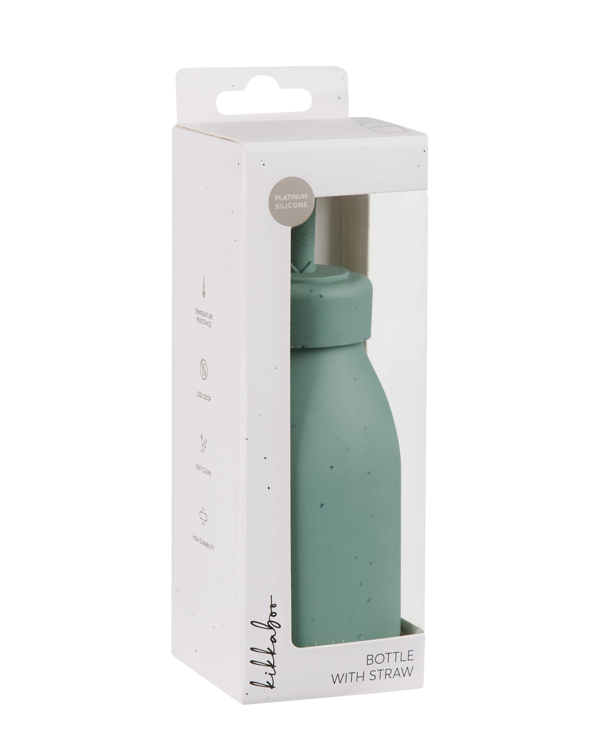 Шише със сламка Platinum Silicone Sage